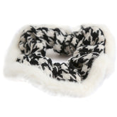Chouchou pied de poule faux fur